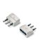 SINGLE ADAPTOR 2P+E 16A DUAL USE WHITE thumbnail 2