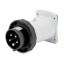 STRAIGHT FLUSH MOUNTING INLET - IP67 - 3P+E 32A 480-500V 50/60HZ - BLACK - 7H - SCREW WIRING thumbnail 2