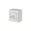 Modul wall outlet surface mounted 1 port unequipped pure white 43 mm thumbnail 1