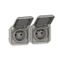 Double pre-wired power socket 2x2P+E horizontal waterproof Plexo 16A 250V IP55 2 positions with gray finish bezels thumbnail 2