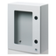 BOARD IN METAL WITH BLANK DOOR FITTED WITH TEMPERED GLASS WINDOW AND LOCK 515X650X250 - IP55 - GREY RAL 7035 thumbnail 1