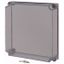 Cap, transparent smoky gray, lockable, HxWxD=375x375x100mm thumbnail 1