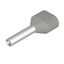 Wire-end ferrule, Twin wire-end ferrule, 11 mm, 8 mm, grey thumbnail 3