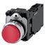 Pushbutton, 22 mm, round, metal, shiny, red, pushbutton, raised, momentary  3SU1150-0BB20-1FA0-Z X90 thumbnail 1