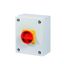 Main switch, P3, 100 A, surface mounting, 3 pole, Emergency switching off function, With red rotary handle and yellow locking ring, Lockable in the 0 thumbnail 3