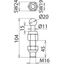 Fixed ball point D=20mm, straight with threaded bolt and nut M16x45mm thumbnail 2