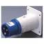 STRAIGHT FLUSH MOUNTING INLET - IP44 - 2P+E 16A 200-250V 50/60HZ - BLUE - 6H - SCREW WIRING thumbnail 1