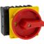 Main switch, P3, 100 A, flush mounting, 3 pole + N, Emergency switching off function, With red rotary handle and yellow locking ring, Lockable in the thumbnail 6