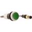 Pushbutton, Flat, momentary, 1 N/O, Cable (black) with M12A plug, 4 pole, 0.5 m, green, Blank, Bezel: titanium thumbnail 4