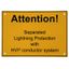 Instruction plate "ATTENTION!Separated Lightning Protection with HVI c thumbnail 1