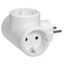 2P+E multi-socket plug - German std - 3 side outlets - white - cardboard thumbnail 2