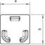 WDKH-E20020LGR End piece halogen-free 20x20mm thumbnail 2