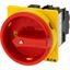 Main switch, T0, 20 A, flush mounting, 2 contact unit(s), 3 pole, 1 N/O, Emergency switching off function, With red rotary handle and yellow locking r thumbnail 9