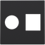 Finishing set for single coaxial connection and network connection RJ4 thumbnail 1