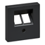 Central plate for RJ45 insert, 2-gang, anthracite, System M thumbnail 4