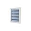 Complete flush-mounting/hollow wall slim distribution board with inspection window, white, 24 SU per row, 4 rows, 100 mm mounting depth thumbnail 2