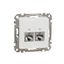 Double DATA Outlet CAT 5E STP, Sedna, RJ45, White thumbnail 3