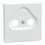 Central plate for antenna socket-outlets 2/3 holes, lotus white, System Design thumbnail 3
