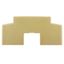 Terminal cover, PA 66, beige, Height: 156 mm, Width: 30 mm, Depth: 74  thumbnail 1