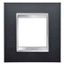 LUX INTERNATIONAL PLATE - IN PAINTED TECHNOPOLYMER - 2 MODULES - SLATE - CHORUSMART thumbnail 2