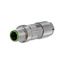 M12 plug, D-coded, IP67, Cat. 5, Ø 6-9.7 mm, field assembly, straight thumbnail 1