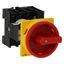 Main switch, P1, 40 A, rear mounting, 3 pole, 1 N/O, 1 N/C, Emergency switching off function, With red rotary handle and yellow locking ring, Lockable thumbnail 11