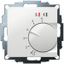 UP room controller, RAL9016 glossy 55x55, 5-30C, AC 230V, 16 A relay output 1 NO contact, PWM / 2 point control, switch, TA, LED displays thumbnail 1