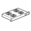 Ventilation shelf 19 inches 1U for enclosures with 4 fans depth 300mm thumbnail 1