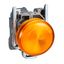 Harmony XB4, Pilot light, metal, orange, Ø22, plain lens with integral LED, 110…120 VAC thumbnail 1