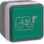 SCHUKO soc.out. green hinged cover+imprinted symb. e-bike, W.1, grey/  thumbnail 2