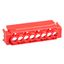 Protective cover, Kaedra, for 8 holes terminal block, red thumbnail 1