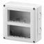 PROTECTED ENCLOSURE FOR SYSTEM DEVICES - VERTICAL MULTIPLE - 8 GANG - MODULE 4x2 - RAL 7035 GREY - IP40 thumbnail 2