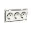 Exxact triple socket-outlet earthed screw white thumbnail 3