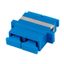 FO Coupler SC-Duplex,Plastic,Singlemode,zirconia,flange,blue thumbnail 1