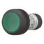 Illuminated pushbutton actuator, Flat, momentary, 1 N/O, Screw connection, LED green, green, Blank, 230 V AC, Bezel: black thumbnail 2