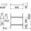 LCIS 650 6 A4 Cable ladder perforated rung, welded 60x500x6000 thumbnail 2