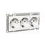 Exxact triple socket-outlet earthed screw white thumbnail 4