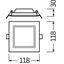 DOWNLIGHT SLIM SQUARE 105 6 W 4000 K WT thumbnail 2