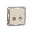 TV/R Socket intermediate 10db, Sedna, Beige thumbnail 4