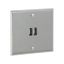 67122 Art d'Arnould universe Memory double USB socket 3A - brushed steel thumbnail 2