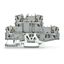 Double-deck terminal block with push-button 2.5 mm² gray thumbnail 1