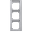 M-Plan frame, 3-gang for labelling, vertical installation, aluminium thumbnail 1