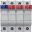 Fuse-holder, LV, 30 A, AC 600 V, 10 x 38 mm, 3P+N, UL, IEC, DIN rail mount thumbnail 3