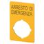 Label, emergency stop, HxW=50x33mm, yellow, arresto di emergenza thumbnail 2