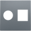 Finishing set for single coaxial connection and network connection RJ4 thumbnail 1