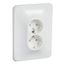 Robust - double socket outlet - 2P + E - flush - screwless - 16A - 250V - white thumbnail 4