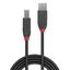 1m USB 2.0 Type A to B Cable, Anthra Line USB Type A Male to B Male thumbnail 2