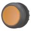 Illuminated pushbutton actuator, RMQ-Titan, Flush, momentary, orange, Blank, Bezel: black thumbnail 1