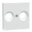 Central plate for antenna socket-outlets 2 holes, active white, glossy, System M thumbnail 4