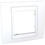 Unica Plus - cover frame - 1 gang - white/white thumbnail 2